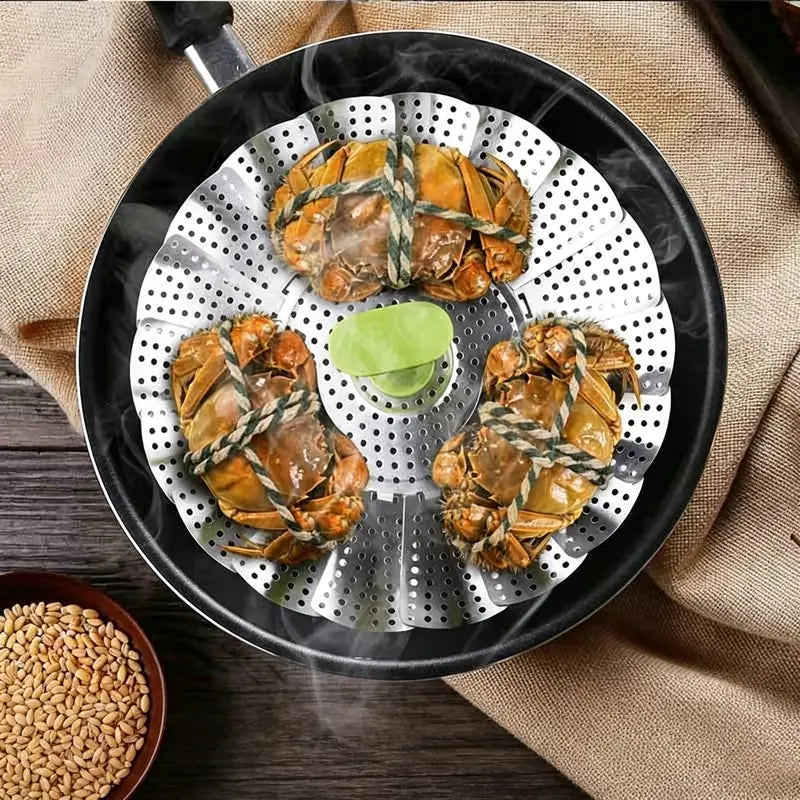 Vegetable Steamer Basket - Expandable Folding Design For Easy Everyday Steaming