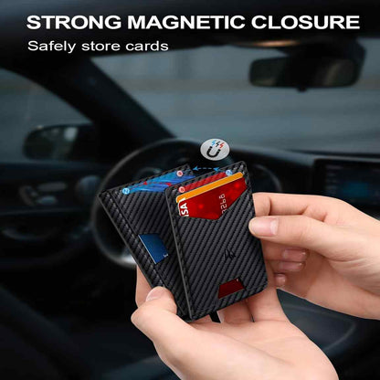 Minimalist RFID Wallet - One-Click Pop-Up Access For Slim Everyday Carry