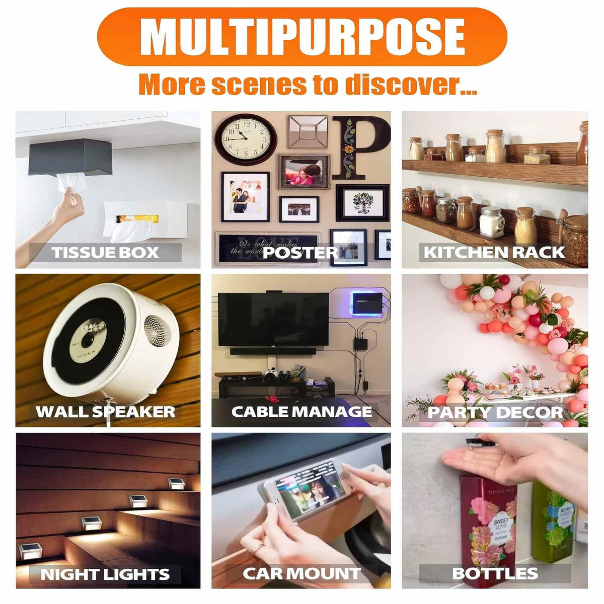 Transparent Nano Double-Sided Tape - Heavy-Duty Grip For Damage-Free Mounting