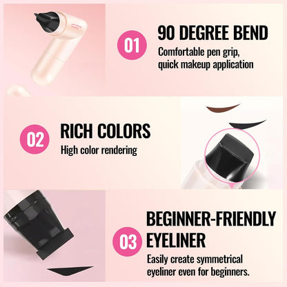 Rotating Eyeliner Stamp Pen - Instant Wing Stamp For Easy Cat Eyes