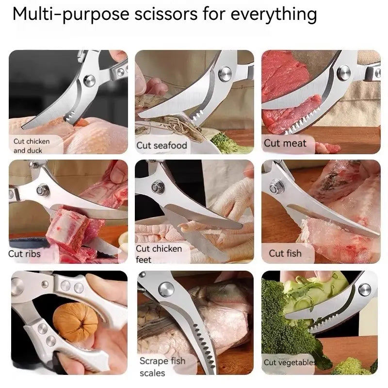 Heavy-Duty Multi-Purpose Kitchen Poultry Shears for Bone & Meat