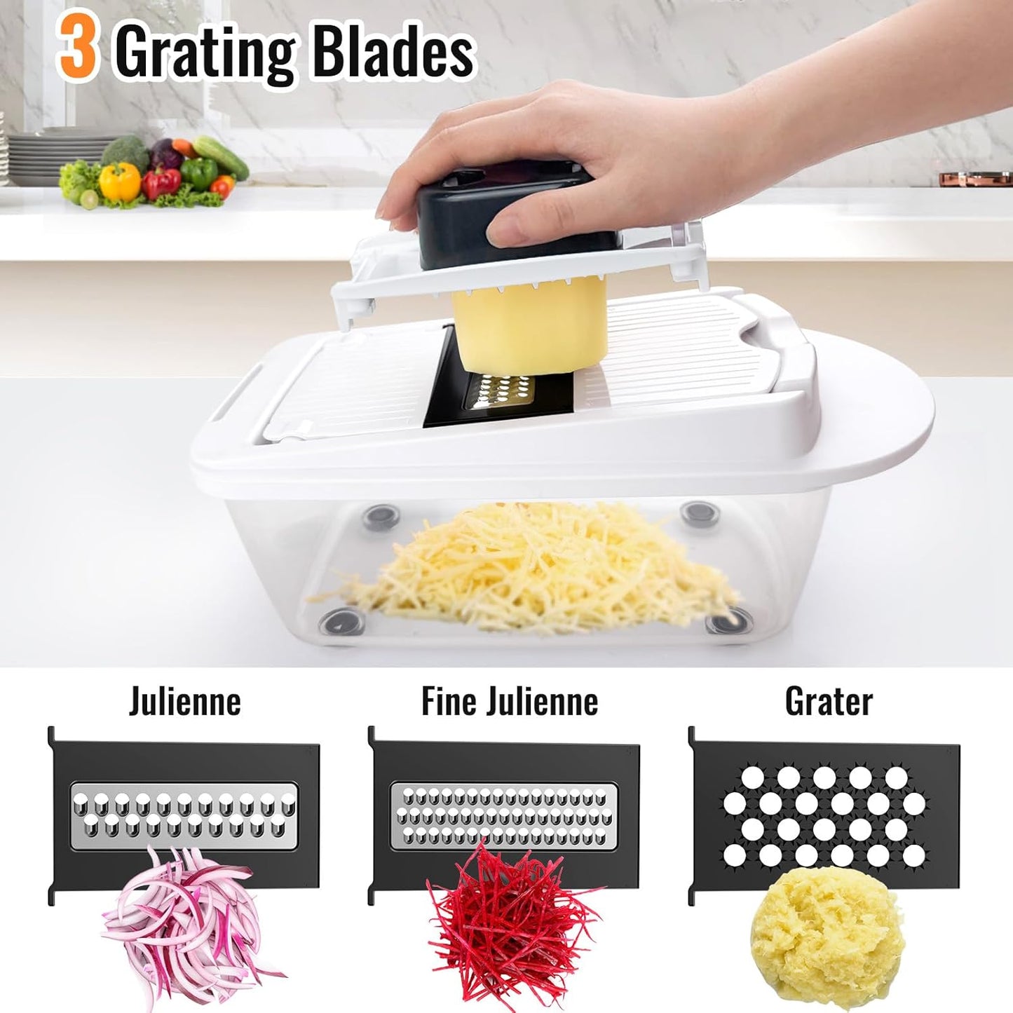 Prep in Seconds: 15-in-1 Multifunctional Vegetable Chopper
