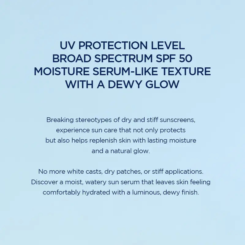 Hydrating Sunscreen Serum - Water-Fit Formula For Lightweight Daily UV Protection