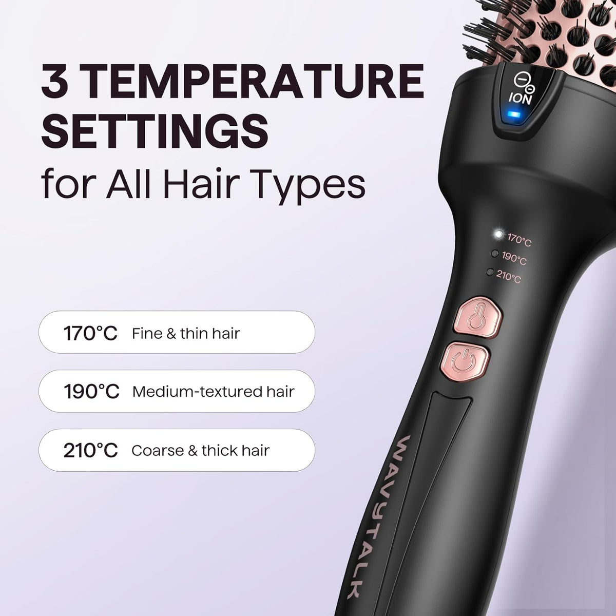 Ionic Thermal Brush - Ceramic Heat for Smooth, Bouncy Blowout Hair