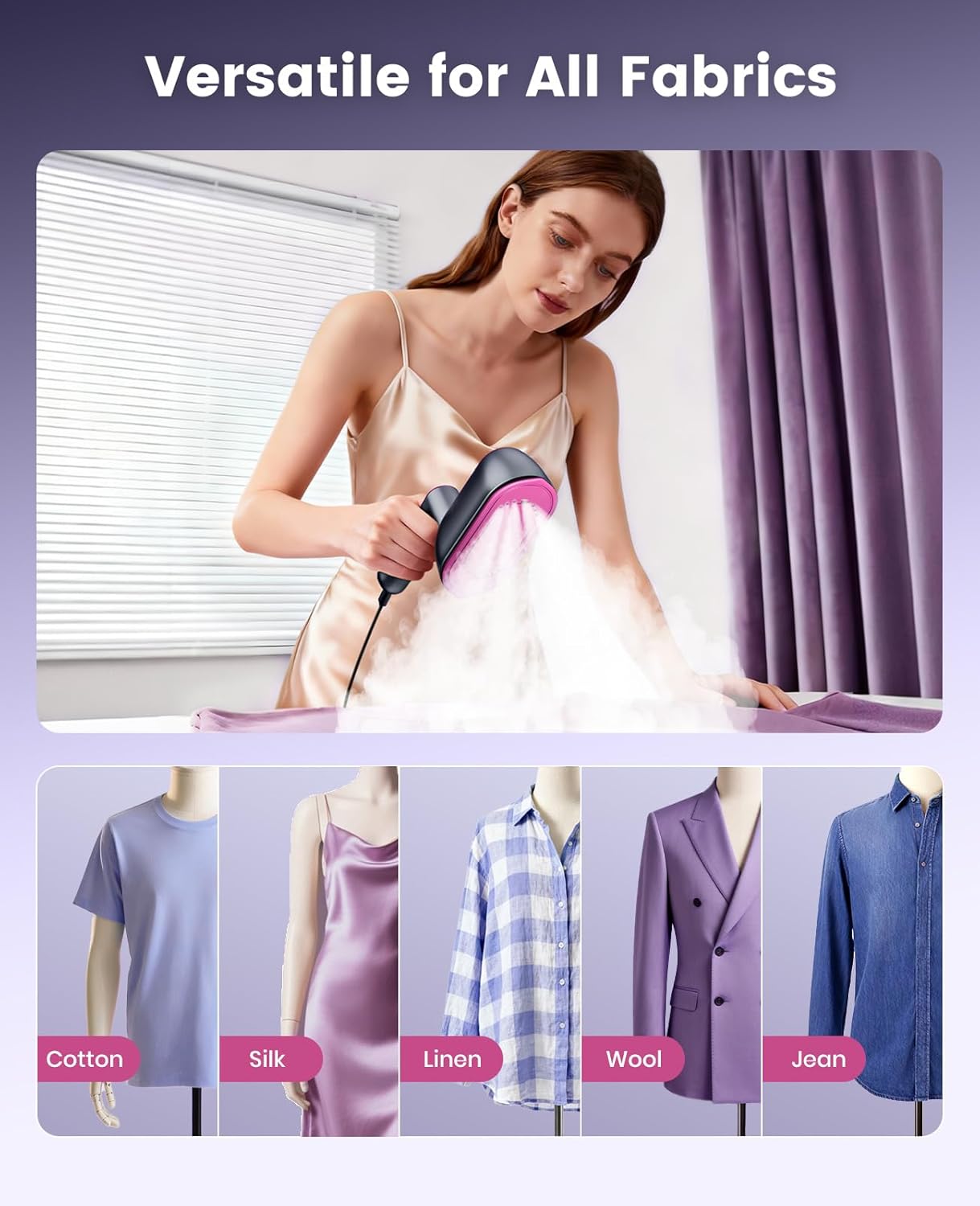 Perfect Wrinkle-Free Clothes in Seconds with 2-in-1 Power