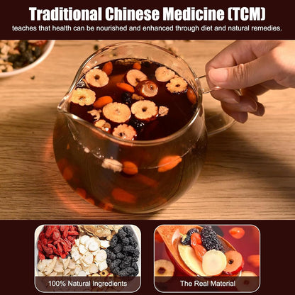 Ginseng Five Treasure Tea - Traditional Herbal Blend For Daily Wellness