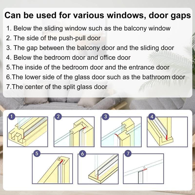 Door Weather Stripping Seal - Self-Adhesive Insulation Strip For Draft-Free Home Comfort