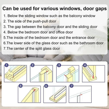Door Weather Stripping Seal - Self-Adhesive Insulation Strip For Draft-Free Home Comfort