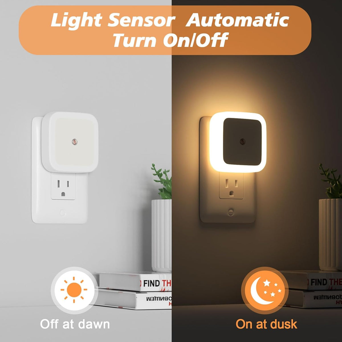 LED Night Light - Dusk-to-Dawn Sensor For Effortless Nighttime Lighting