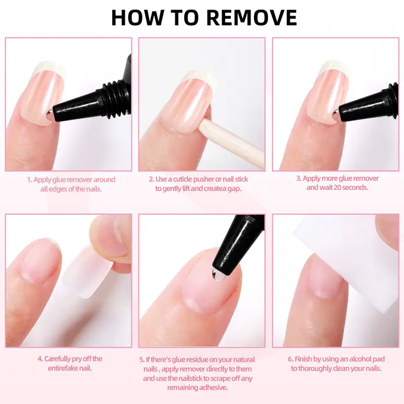 Press-On Nails - Glossy Natural Finish For Salon-Looking Nails in Minutes