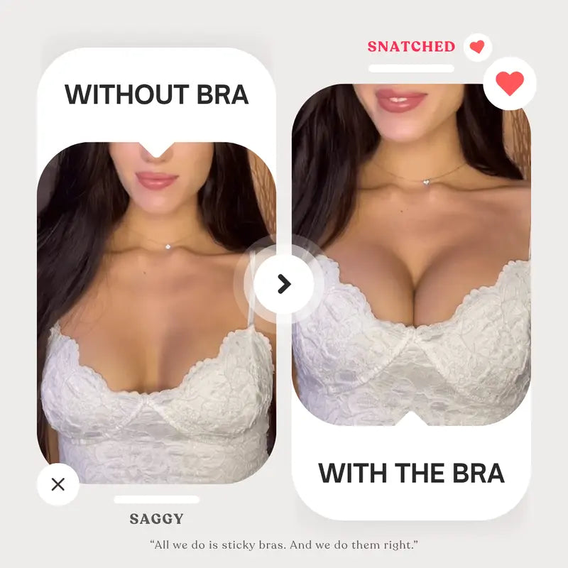 Invisible Push Up Sticky Bra – Instant Cleavage That Actually Sticks All Day