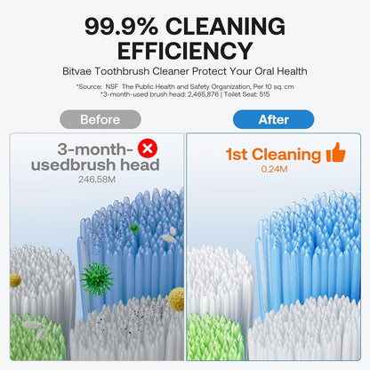 Toothbrush Cleaner - Smart Clean & Dry For Fresher Brushes