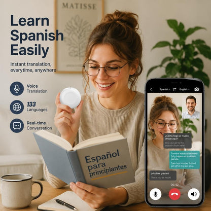 AI Wearable Translator - Real-Time 165-Language Translation For Easy Conversations Anywhere