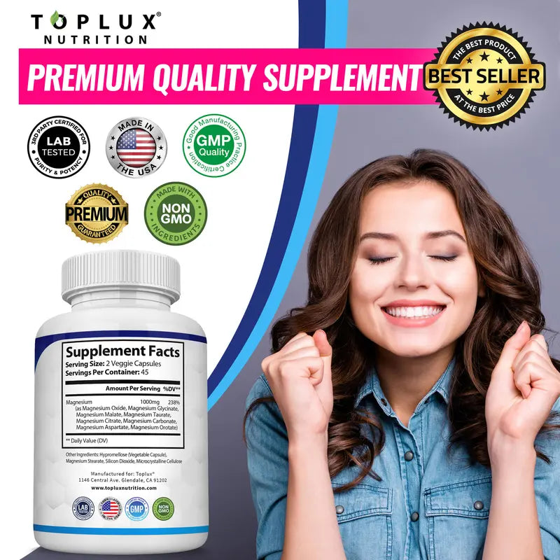 Magnesium Complex - 8-Form Formula For Bones, Muscles & Daily Wellness