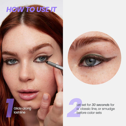 Waterproof Eyeliner Pencil - Creamy Glide Formula For 24HR Smudge-Proof Eyes