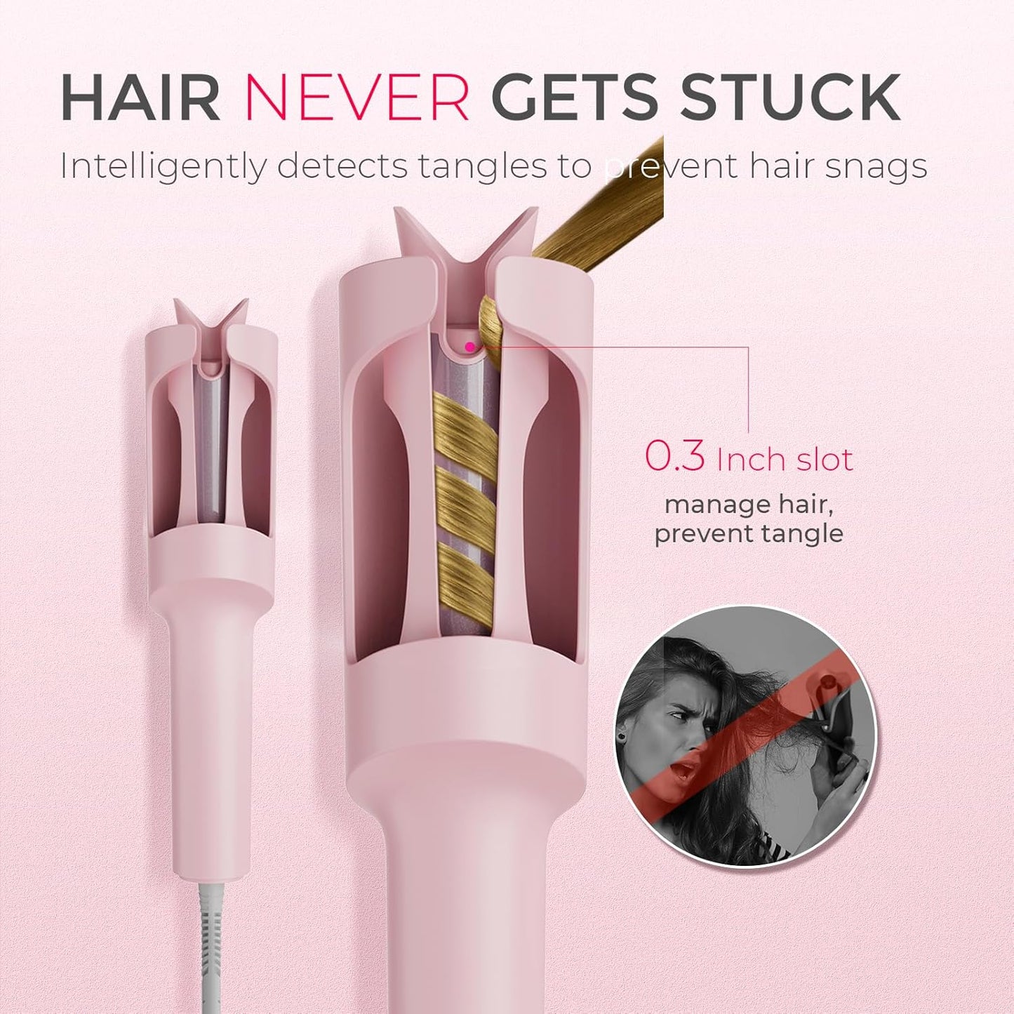 Automatic Rotating Curling Iron - Beach Waves Styling Tool For Fast Salon-Quality CurlsA