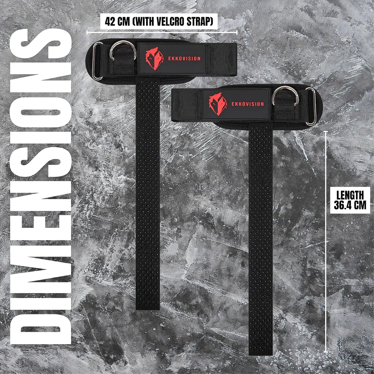 Lifting Straps - Cuffed D-Ring Grip Support For Stronger Heavy Lifts
