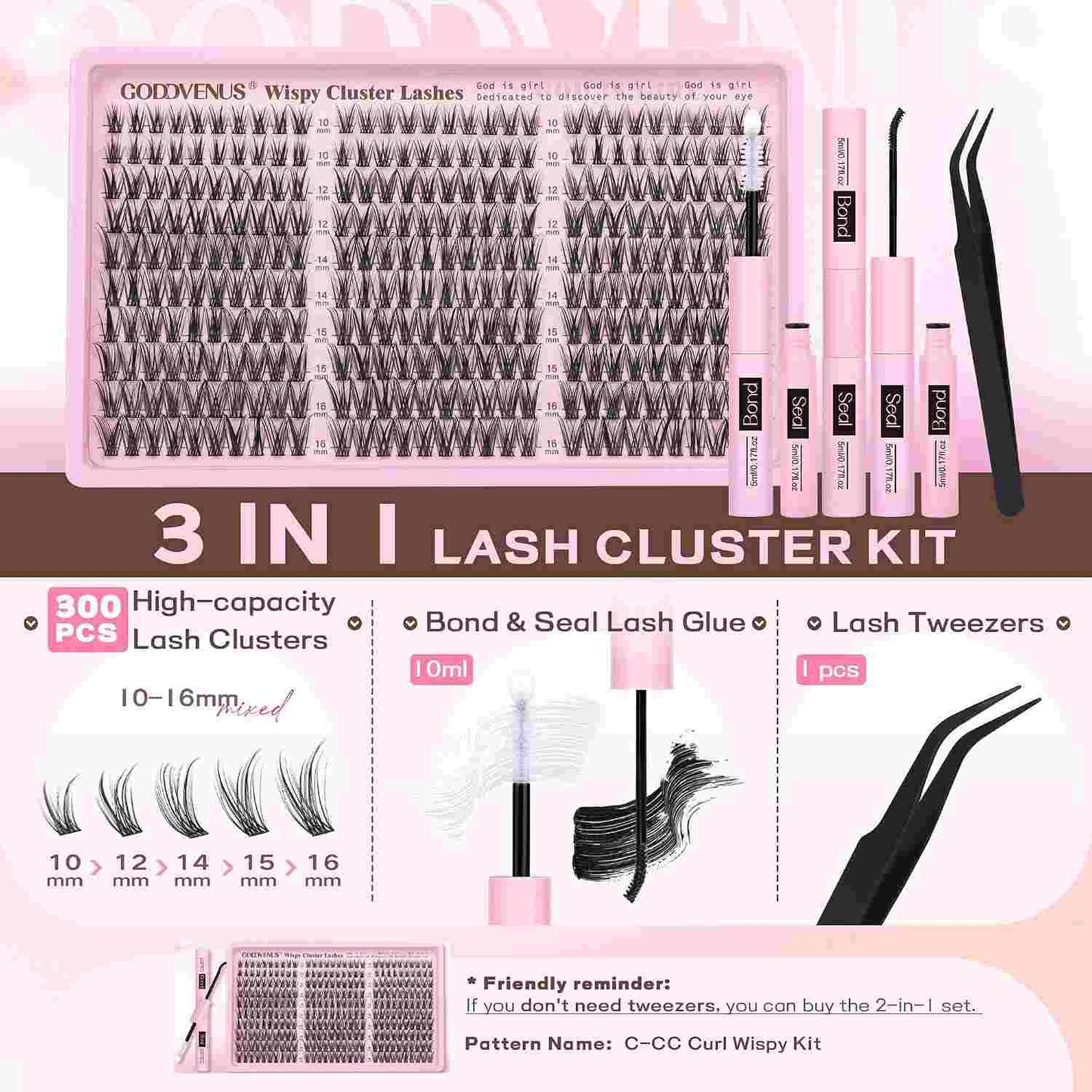 DIY Wispy Cluster Lashes Extension Kit