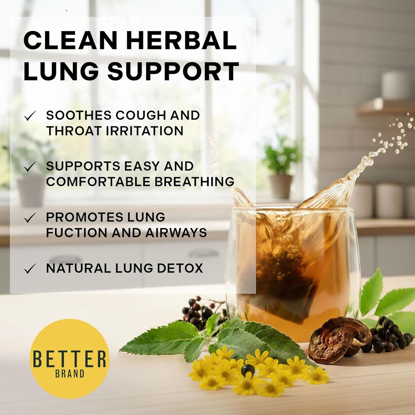 Herbal Lung Detox Tea - Mullein Blend For Natural Respiratory Reliefa