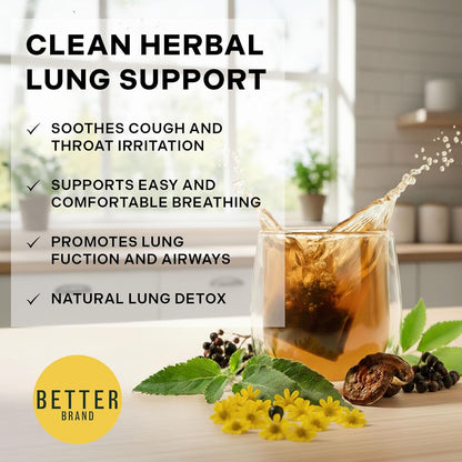 Herbal Lung Detox Tea - Mullein Blend For Natural Respiratory Reliefa