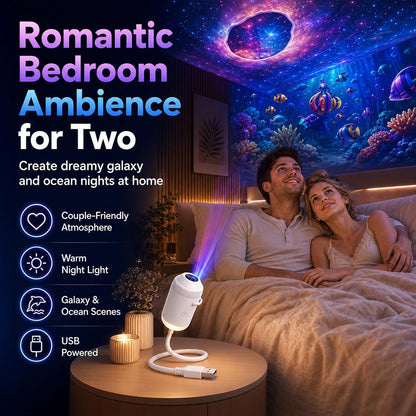 Galaxy Projector Night Light - 12 Dreamy Scenes For an Instant Room Transformation