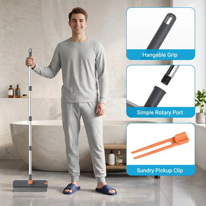 3-In-1 Rotating Floor Scrubber – Brush, Scrub & Squeegee For Effortless Cleaning