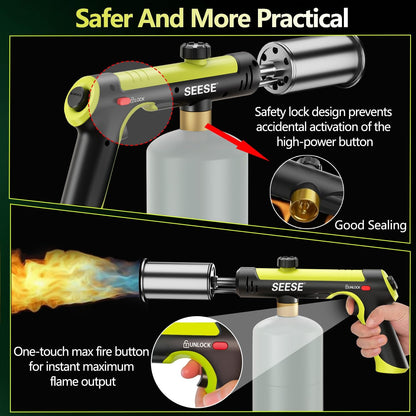 Outdoor Torch(not include gas tank) - One-Touch Flame Control For Faster Fire Starting