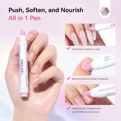 2-in-1 Cuticle Pen - 45° Ceramic Tip For Smooth, Hydrated Cuticles
