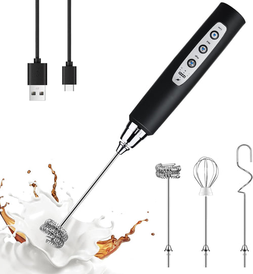 3-in-1 Handheld Milk Frother & Whisk — Perfect Creamy Foam in Seconds