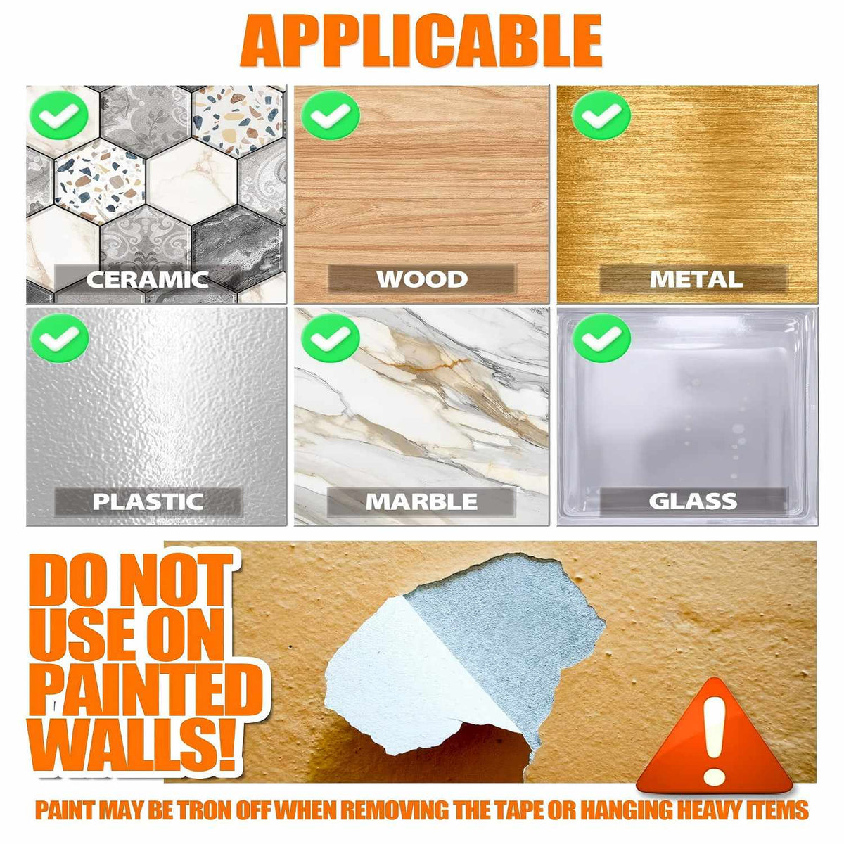 Transparent Nano Double-Sided Tape - Heavy-Duty Grip For Damage-Free Mounting