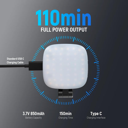 Magnetic Selfie Light - 48 LED Soft Lighting For Better Photos & Videos