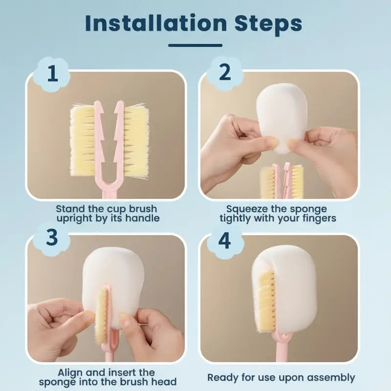 5-in-1 Bottle Cleaning Brush - Deep Clean Every Straw, Lid & Hard-To-Reach Spot