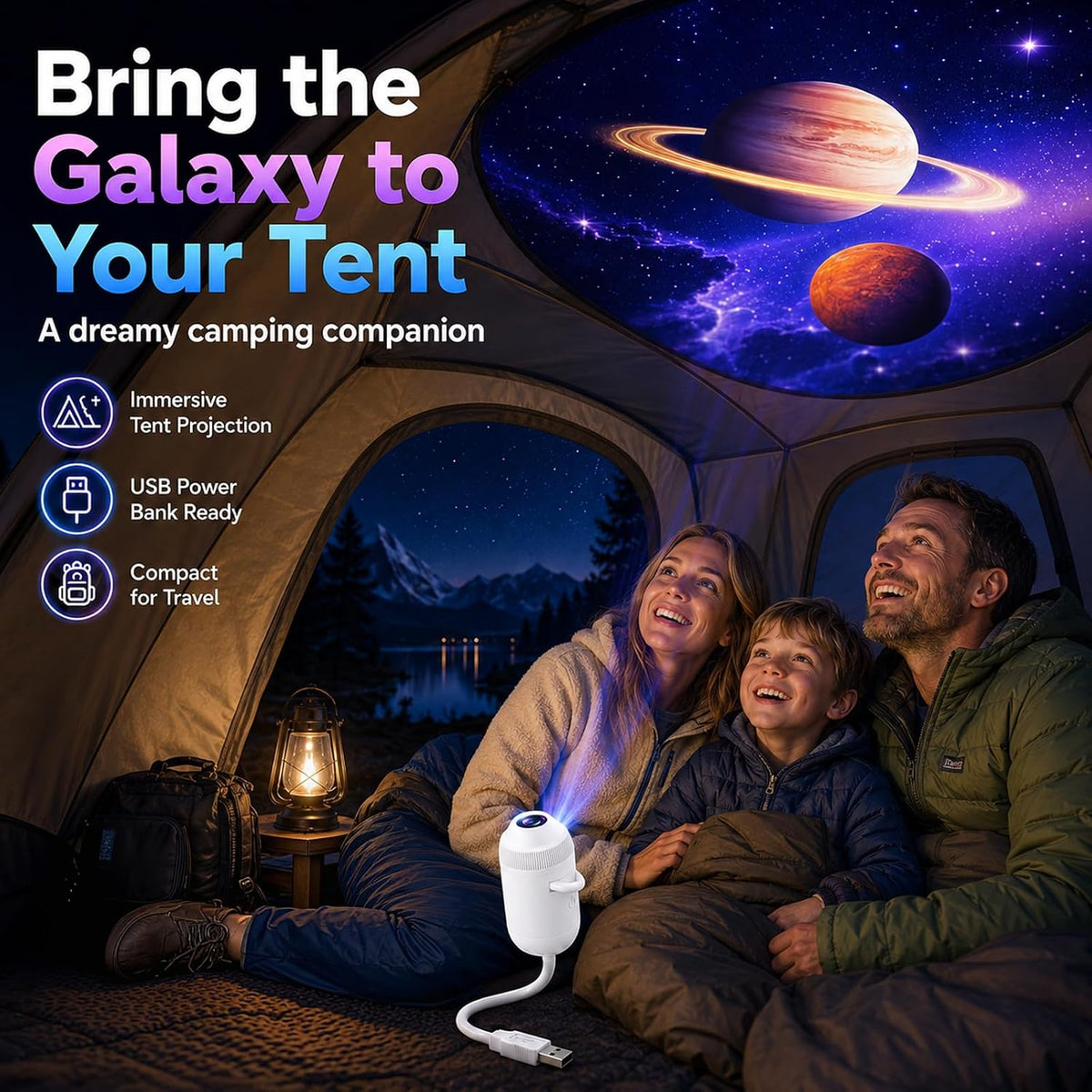 Galaxy Projector Night Light - 12 Dreamy Scenes For an Instant Room Transformation