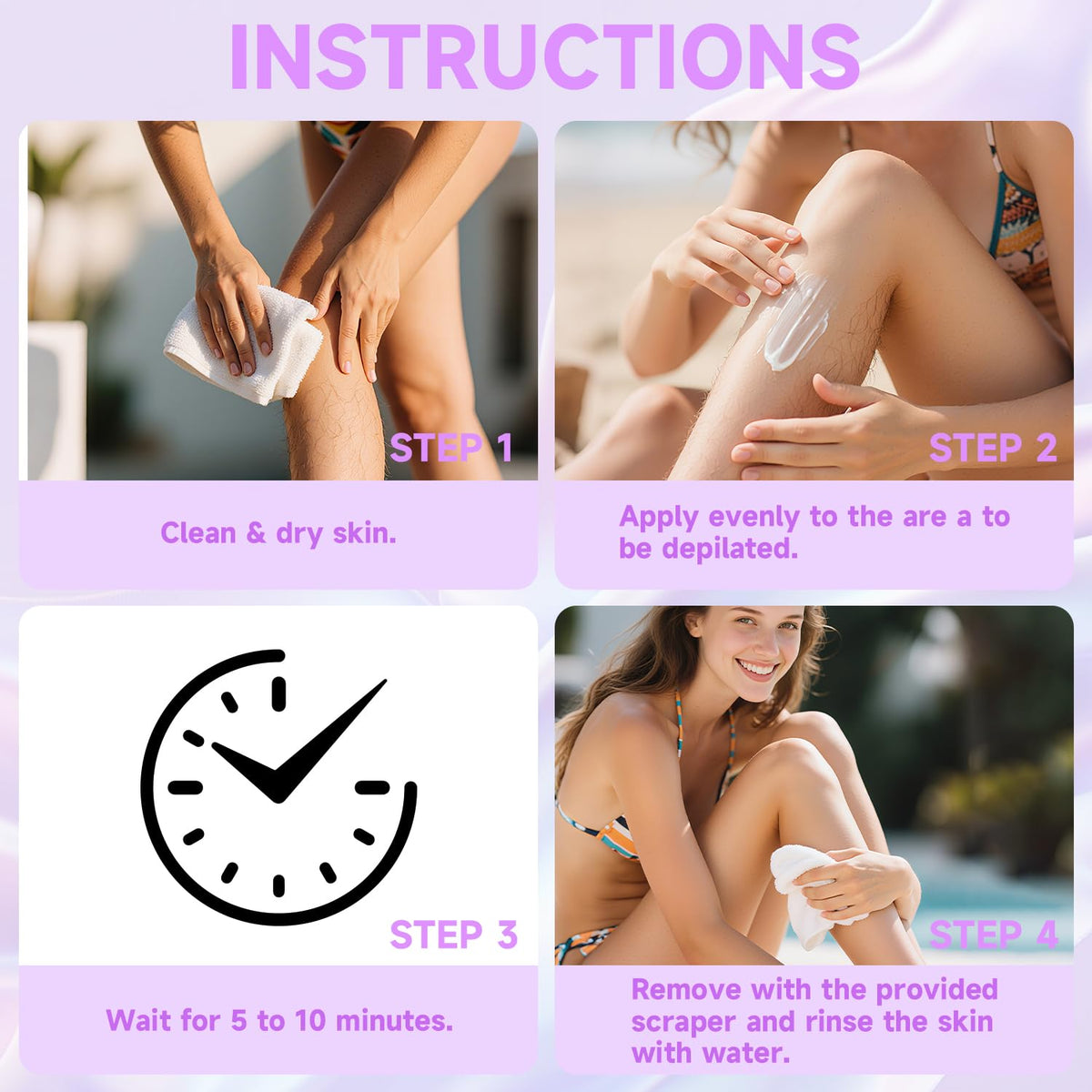 Hair Removal Mousse - Spray-On Formula For Smooth Skin Without Shaving