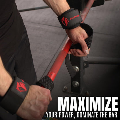 Lifting Straps - Cuffed D-Ring Grip Support For Stronger Heavy Lifts