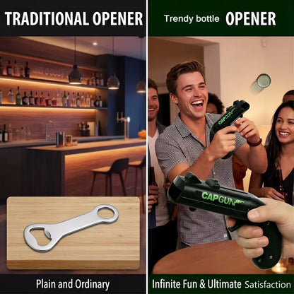 Bottle Cap Launcher - Spring-Powered Pop Mechanism For Fun Bottle Opening Moments