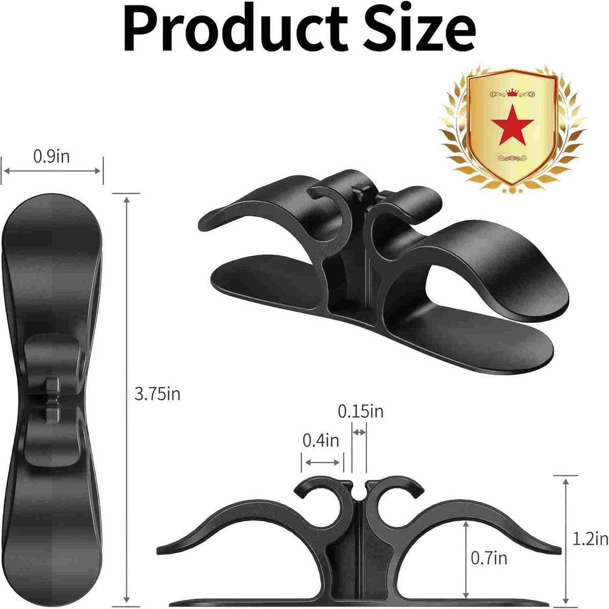 Kitchen Cord Organizer Hooks - Strong 3M Adhesive Cable Wrap For A Cleaner Countertop