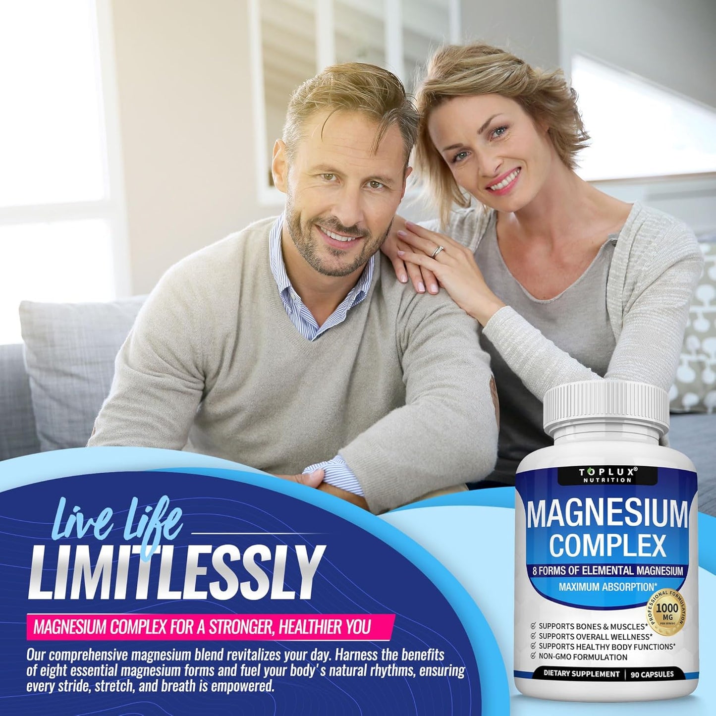 Ultimate 8-in-1 Magnesium Complex for Daily Vitality and Deep Relaxation