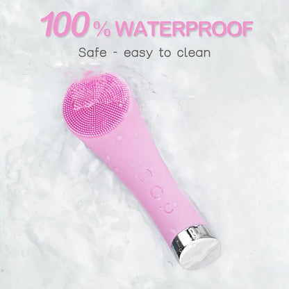 Heatable Facial Cleansing Brush - 5 Vibration Levels & 40°C Warming Massage For Deeper Cleansing