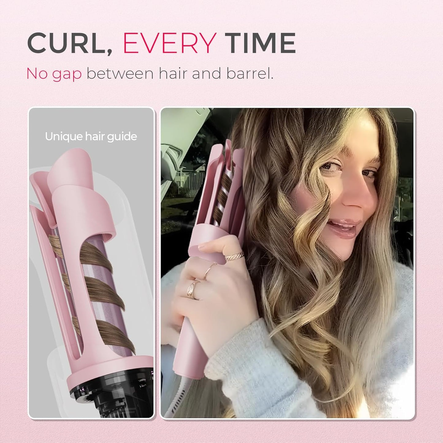 Automatic Rotating Curling Iron - Beach Waves Styling Tool For Fast Salon-Quality CurlsA