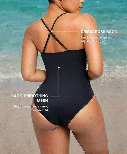 Instant Tummy-Control Shaping One-Piece Swimsuit