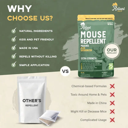 Natural Peppermint Mouse Repellent Pouches & Air Deodorizer