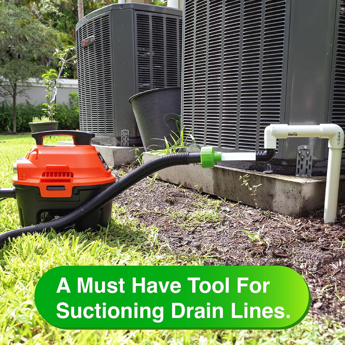 AC Drain Line Cleaner - Vacuum Powered For Fast Clog Removal