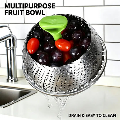 Vegetable Steamer Basket - Expandable Folding Design For Easy Everyday Steaming