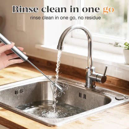 Hand-Push Spinning Whisk - Self-Rotating Stainless Steel Design For Fast Mixing & Easy Cooking