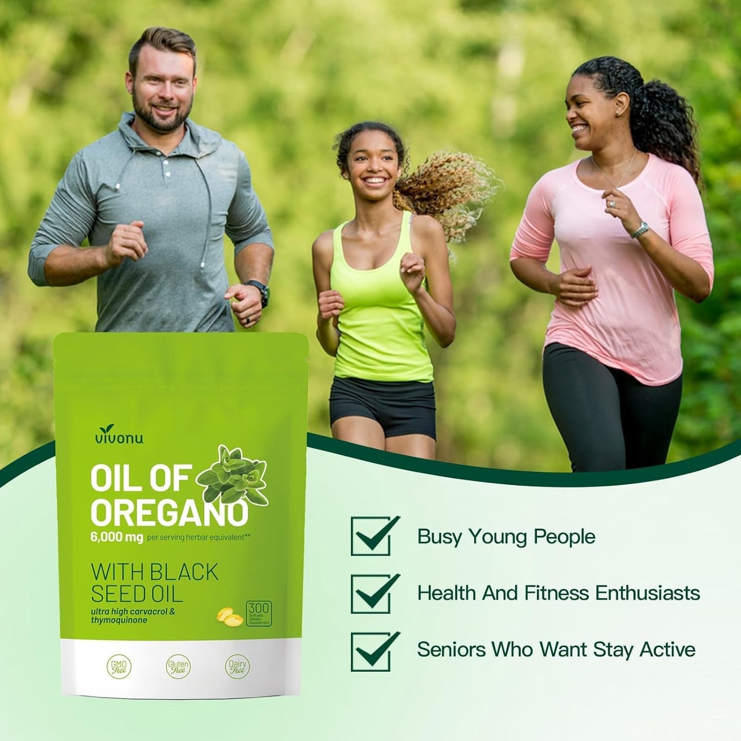 Oregano Oil Capsules - Carvacrol + Black Seed Oil Blend For Daily Wellness Support