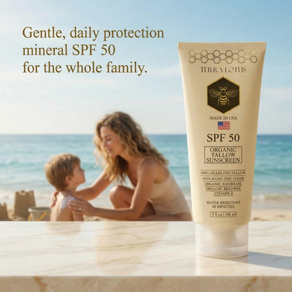 Mineral Sunscreen SPF 50 - Tallow & Zinc For Everyday Sun Protection