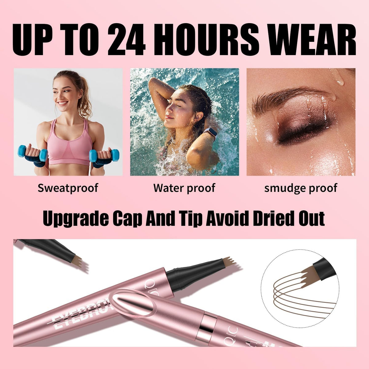 Micro-Fork Eyebrow Pen - Waterproof Hair-Like Strokes For Naturally Fuller Brows