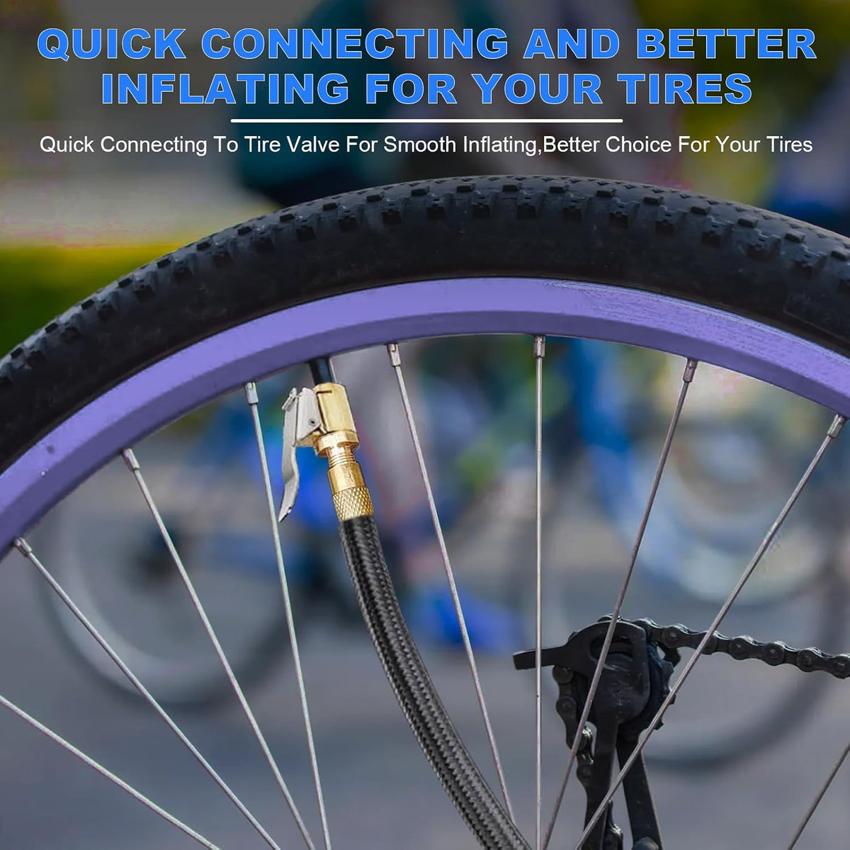 Locking Air Chuck Adapter - Hands-Free Tire Inflation Made Faster