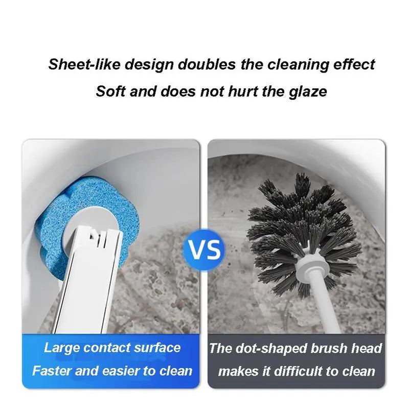 Disposable Toilet Brush - Replaceable Heads For A Cleaner Bathroom Routine